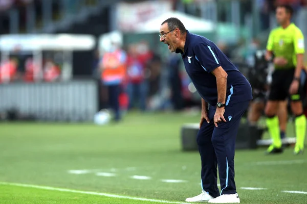 Rome Italië 2021 Maurizio Sarri Coach Lazio Actie Tijdens Italiaanse — Stockfoto