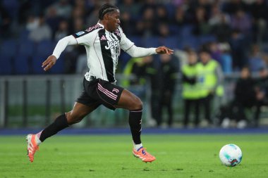 Roma, İtalya 26 Ekim 2025: Juventus F.C. 'den Chrisitan David Serie A Enilive 2025-2026 futbol maçının 8. gününde SS Lazio ve Juventus FC Torino arasında Olimpiyat Stadyumu 'nda görüldü.