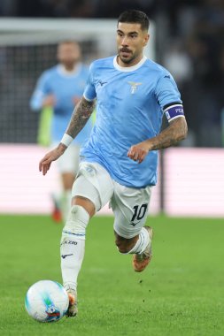Roma, İtalya 26 Ekim 2025: Lazio 'dan Mattia Zaccagni 2025-2026 Serie A Enilive futbol maçının 8. gününde Olimpiyat Stadyumu' nda SS Lazio 'ya karşı Juventus FC Torino arasında iş başında görüldü.
