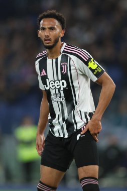 Roma, İtalya 26 Ekim 2025: Juventus F.C. 'den Lloyd Kelly Serie A Enilive 2025-2026 futbol maçının 8. gününde SS Lazio ve Juventus FC Torino arasında Olimpiyat Stadyumu 'nda görüldü.