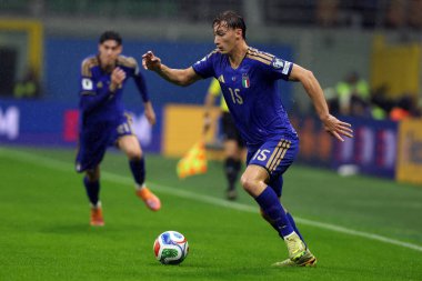 İtalya 'nın Milano kenti 16 Kasım 2025: İtalya ile Norveç arasında oynanan maçta, 2026 FIFA Dünya Kupası elemeleri için geçerli olan Birinci Grup, Giuseppe Meazza - Milano' daki San Siro Stadyumu 'nda oynanacak.