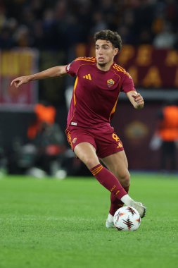 Roma, İtalya - 27 Kasım 2025: Roman Neil El Aynaoui Uefa Avrupa Ligi 2025 / 2026, futbol maçı - 5. gün - Roma, OLYMPIC STADIUM 'da Roman vs Midtjylland.