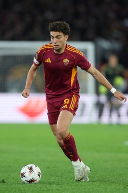 Roma, İtalya - 27 Kasım 2025: Roman Neil El Aynaoui Uefa Avrupa Ligi 2025 / 2026, futbol maçı - 5. gün - Roma, OLYMPIC STADIUM 'da Roman vs Midtjylland.