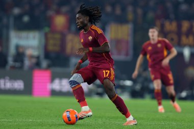 Rome, Italy - November 30, 2025:  Manu kone of Roma seen in action during the Serie A Enilive 2025-2026 football match between AS Roma and SSC Napoli at Olympic Stadium