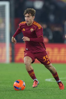 Rome, Italy - November 30, 2025:  Tommaso Baldanzi of Roma seen in action during the Serie A Enilive 2025-2026 football match between AS Roma and SSC Napoli at Olympic Stadium