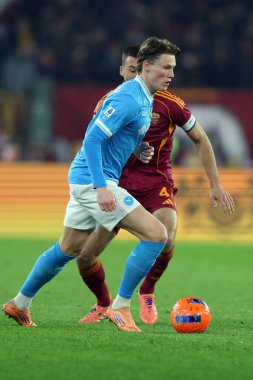 Rome, Italy - November 30, 2025:  Scott McTominay of Napoli  seen in action during the Serie A Enilive 2025-2026 football match between AS Roma and SSC Napoli at Olympic Stadium