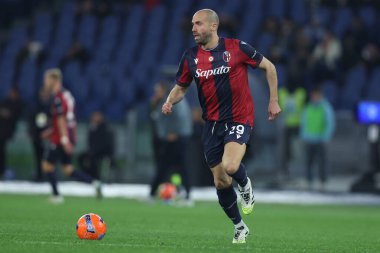 Roma, İtalya - 7 Aralık 2025: SS Lazio ile Bologna FC 1909 Olimpiyat Stadyumu arasındaki Serie A Enilive 2025-2026 futbol karşılaşmasında eylem halinde görüldü.