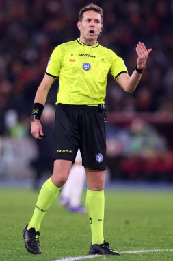 Roma, İtalya - 10 Ocak 2026: Matteo Marcenaro, AS Roma ile US Sassuolo arasındaki Serie A Enilive 2025-2026 futbol karşılaşmasında Olimpiyat Stadyumu 'nda görüldü