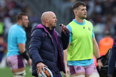 Roma, İtalya - 7 Şubat 2026: İtalya ile İskoçya Olimpiyat Stadyumu 'nda oynanan Guinness Altı Milletler 2026 Round 1 karşılaşmasında Gregor Townsend İskoçya teknik direktörü.