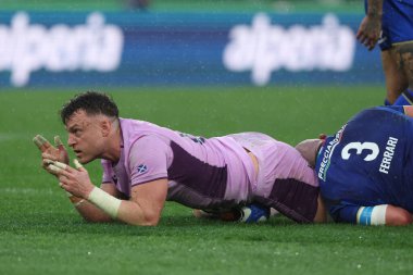 Roma, İtalya - 7 Şubat 2026: Guinness Altı Milletler 2026 Round 1 karşılaşmasında İtalya ile İskoçya arasında Olimpiyat Stadyumu 'nda oynanan karşılaşma.