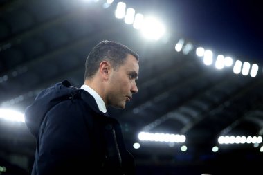 Roma, İtalya - 14 Şubat 2026: Olimpiyat Stadyumu 'nda S.S. Lazio ve Atalanta Bergamasca Calcio arasında oynanan Serie A Enilive 2025-2026 futbol karşılaşmasında eylem halinde görüldü.