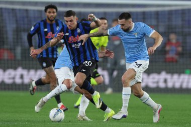 Roma, İtalya - 14 Şubat 2026: Olimpiyat Stadyumu 'nda S.S. Lazio ve Atalanta Bergamasca Calcio arasında oynanan Serie A Enilive 2025-2026 futbol karşılaşmasında eylem halinde görüldü.