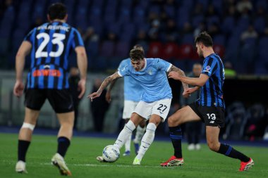 Roma, İtalya - 14 Şubat 2026: Olimpiyat Stadyumu 'nda S.S. Lazio ve Atalanta Bergamasca Calcio arasında oynanan Serie A Enilive 2025-2026 futbol karşılaşmasında eylem halinde görüldü.