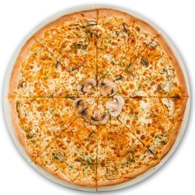 bir plaka üzerinde lezzetli sıcak pizza