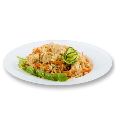 bir plaka üzerinde lezzetli salata