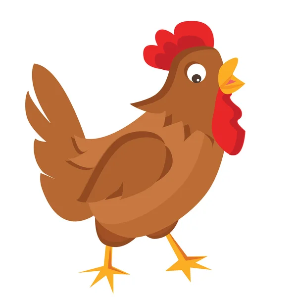 Desenhos animados galinha vetor ilustração — Vetor de Stock
