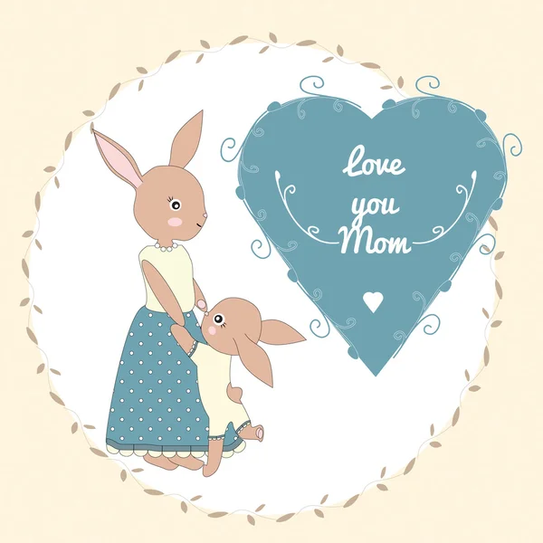 Muttertagsgrußkarte — Stockvektor
