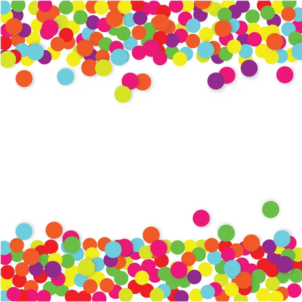 Colorful confetti vector frame — Stock Vector