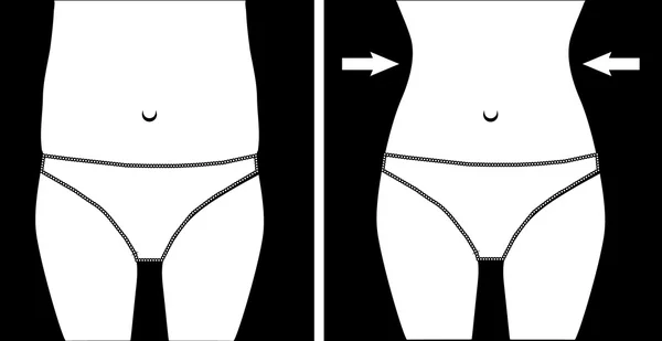 Векторная иллюстрация потери веса — стоковый вектор