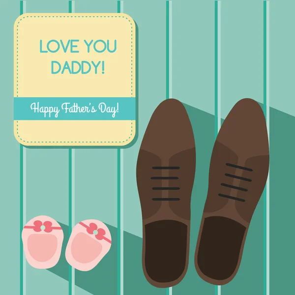 Diseño de tarjetas de día de padres felices, ilustración vectorial — Vector de stock