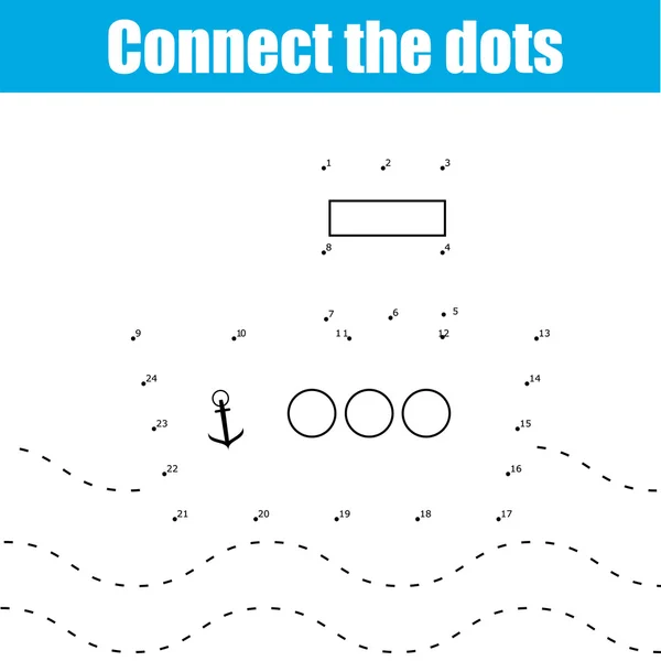 Connectez les points jeu éducatif pour enfants — Image vectorielle