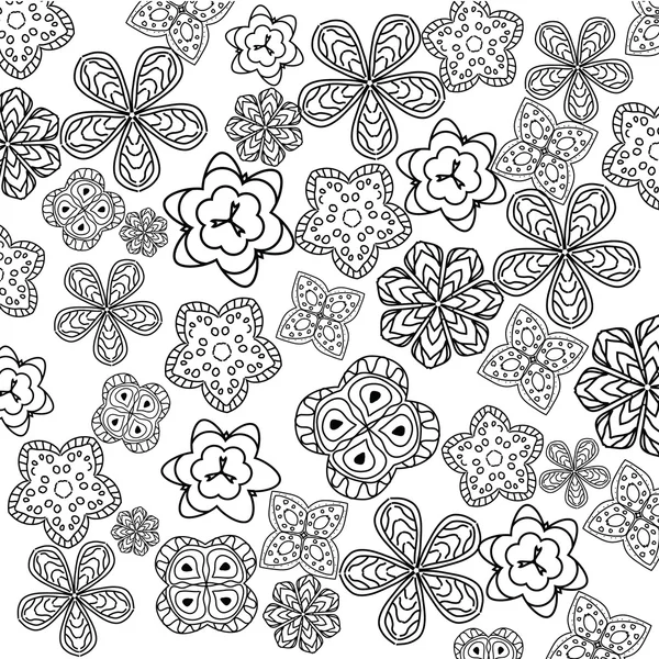 リラックス花ぬりえ塗り絵子供や大人 芸術療法 瞑想の ストックベクター C Ksuklein