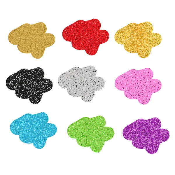 Parlak lekeler. Vektör çizim, izole tasarım öğeleri. Köpüklü lekesi