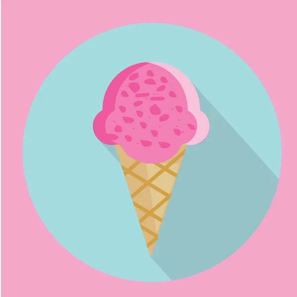 Ícone vetor cone sorvete —  Vetores de Stock