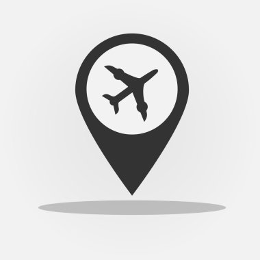 GPS navigasyon stil vektör simgesi uçak ile