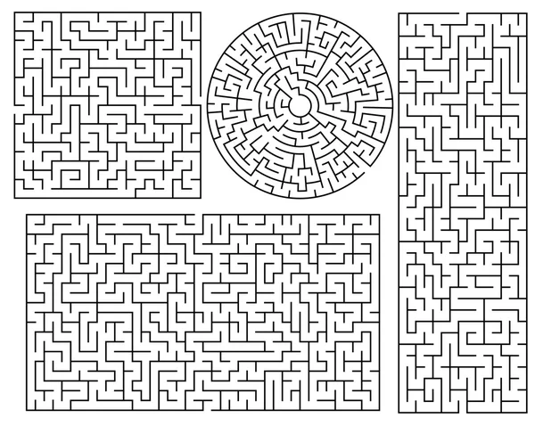 Modèles de labyrinthe vectoriel — Image vectorielle