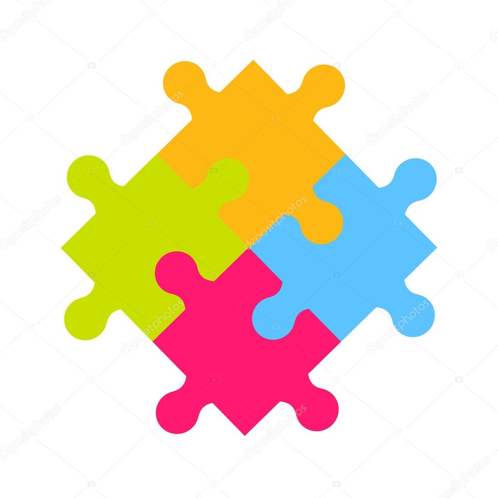 Puzzle pieces set Royalty Free Vector Image - VectorStock