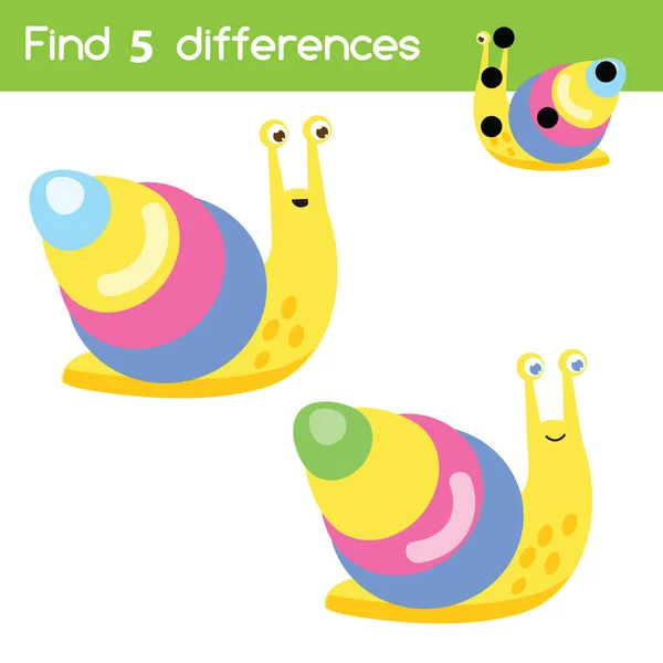 Find Differences Educational Children Game Activity Pre School Years Kids — 图库矢量图片
