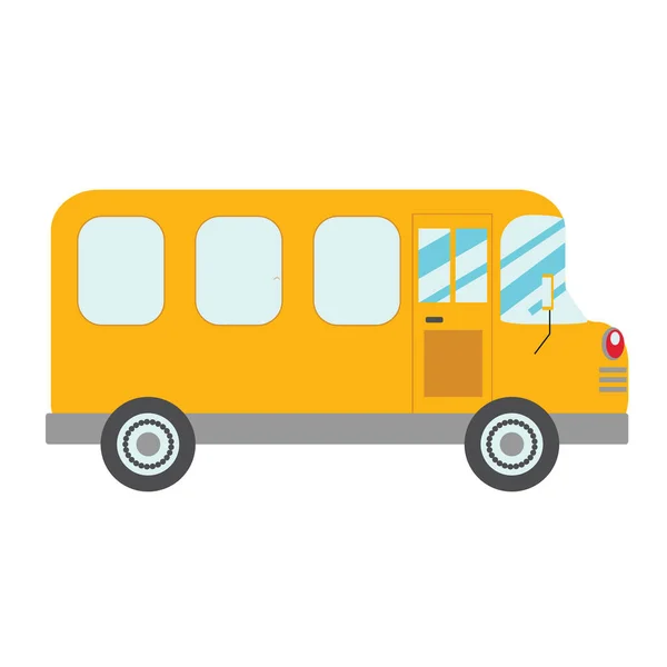 Gele Schoolbus Geïsoleerde Vectorclip Art — Stockvector