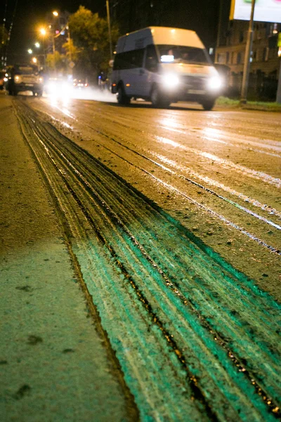 Road construction site with asphalt — Φωτογραφία Αρχείου