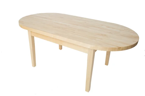 Table en bois sur fond blanc — Photo