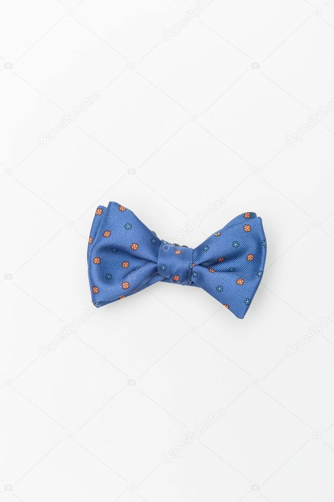 Blue isolated fashion bow-tie