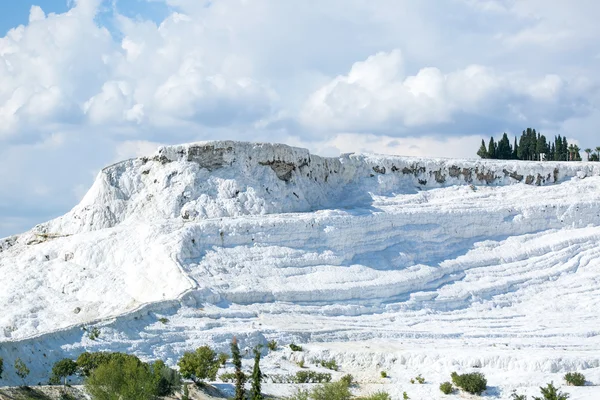 White travertine landscape view — Stock Photo, Image