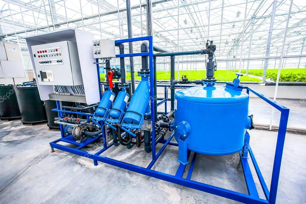 Electric motor water pump at greenhouse Stock Photo by ©279photo.gmail