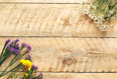 Tahtada bahar çiçekleri