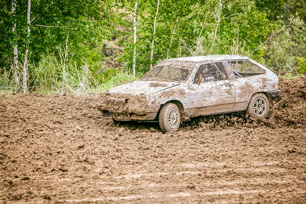 Omsk, Russia - June 22, 2014: Russian car rally racing — Stock Photo, Image