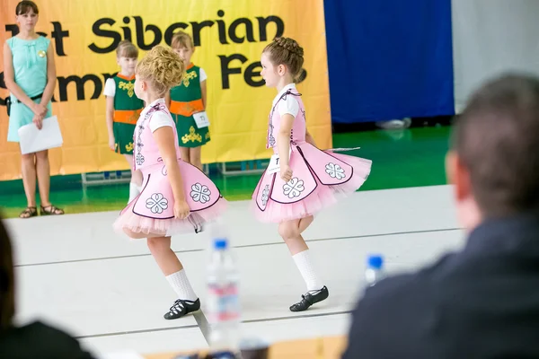 Omsk, Rússia - 22 de agosto de 2015: competição internacional de dança irlandesa — Fotografia de Stock