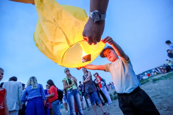 Omsk, Russia - June 16, 2012: festival of Chinese lantern