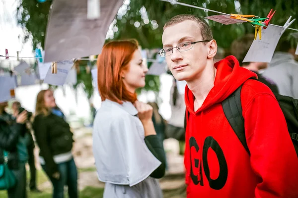 Omsk, Rusia - 21 de mayo de 2014: Festival Fotografía en la calle — Foto de Stock