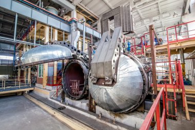 Fabrikada beton bloklar için otomatik klavye açıldı