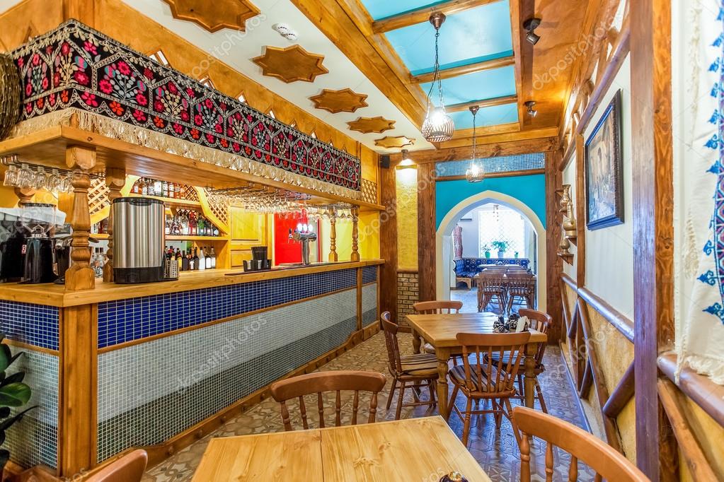 Oriental Style Interior Of The Turkish Restaurant Stock