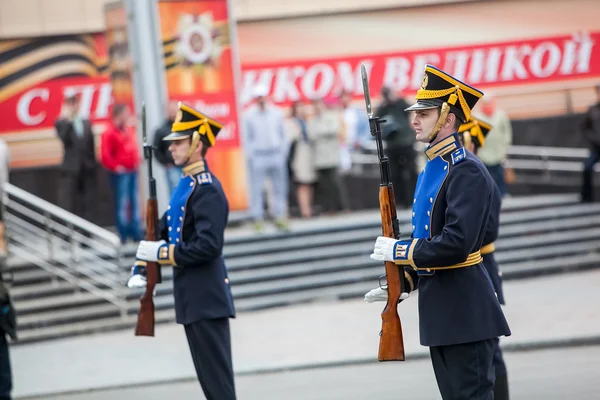 Omsk, Rússia - 08 de maio de 2013: regimento presidencial — Fotografia de Stock