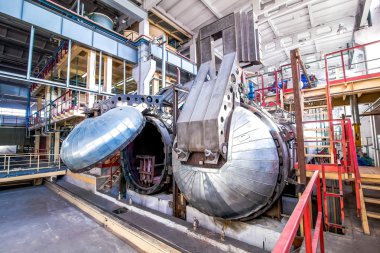 Fabrikada beton bloklar için otomatik klavye açıldı