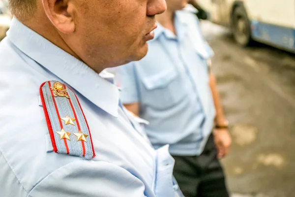 Omsk, Russie - 10 juillet 2015 : descente de la police de la circulation — Photo