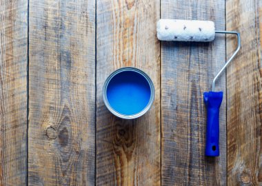 boya ile mavi boya ve silindir üst görünümünü olabilir