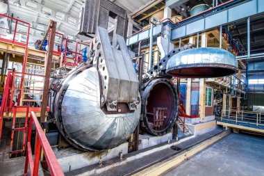 Fabrikada beton bloklar için otomatik klavye açıldı